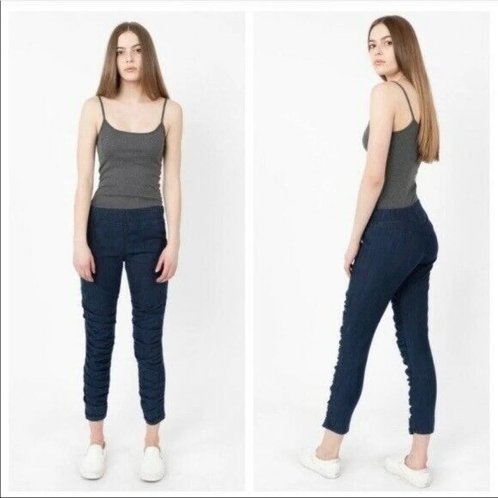 PRAIRIE UNDERGROUND Ruched Leg Pull On Glove Denim Skinny Jeans Size XS
